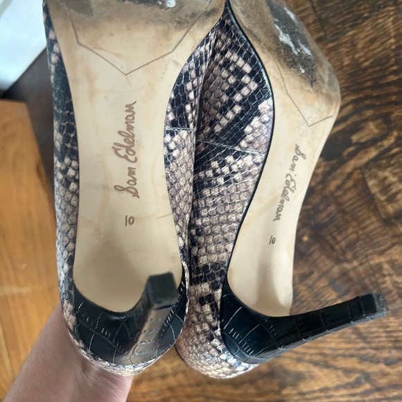 Sam Edelman Hazel Snakeskin Stiletto Heels Pump Size 10M - Picture 11 of 11